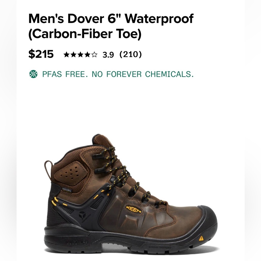 Keen Men’s Dover steel toe work boots